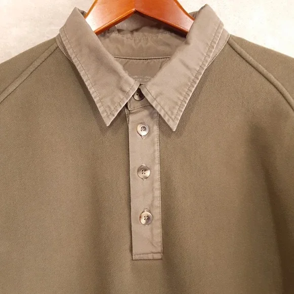 Cabelas Mens Long Sleeve Polo Sweater Sz.Large-Reg/Green/Pullover-Fleece/Collar - Picture 2 of 12